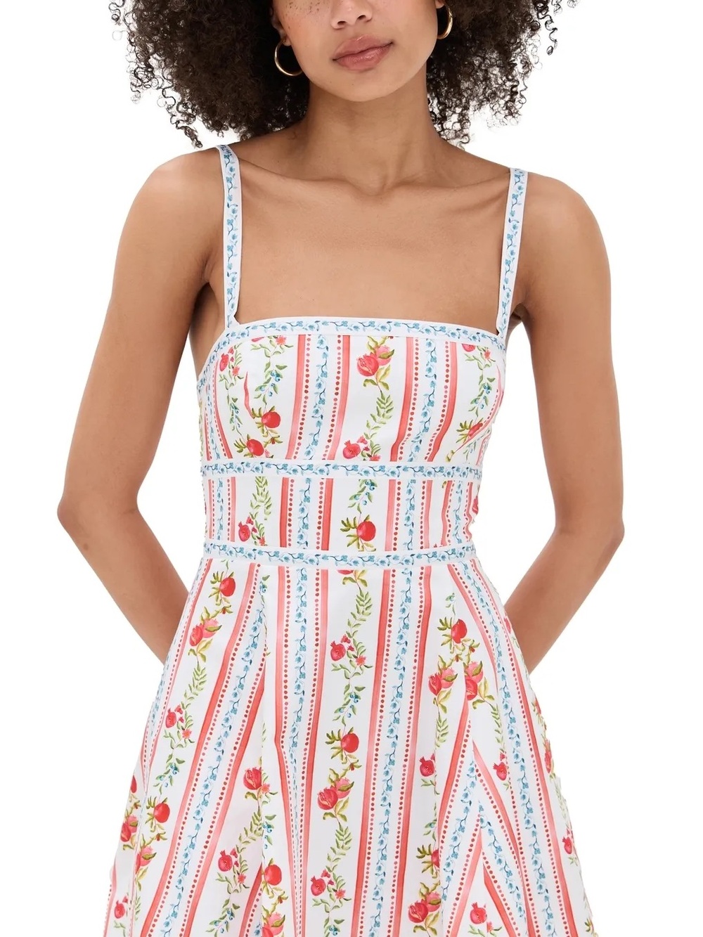 Hill House Margo mini pomegranate stripe dress